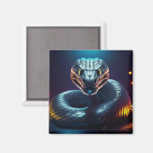 Aimant Vipère argentée serpent langue qui darde (Recto/Verso)