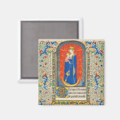 Aimant VIRGIN AVEC ENFANT ET ANGELS Antique Fleurs (Recto/Verso)