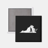 Aimant Virginia Bigfoot Sasquatch Funny Appalachian Men K (Recto/Verso)