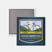 Aimant Virginia Creeper Trail (vélo2) (Recto/Verso)
