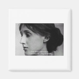 Aimant Virginia Woolf "Trouver la paix" Citation de sages