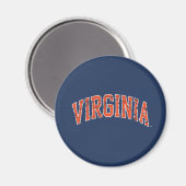Aimant Virginia Wordmark en détresse (Recto/Verso)
