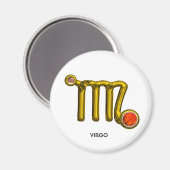 AIMANT VIRGO / GOLD ORANGE AGATE ZODIAC SIGNE JEWEL (Recto/Verso)