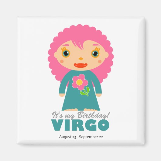 Aimant Virgo Zodiac pour enfants (Devant)