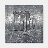 Aimant Virgo Zodiac Sign dans Grunge Distressed Style Dec (Devant)