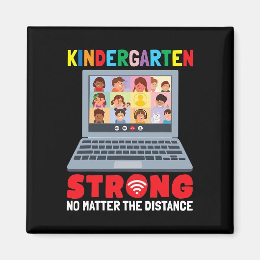 Aimant Virtual Kindergarten Fun 100 jours d'enseignement (Devant)