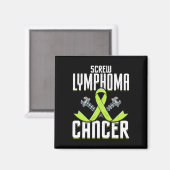 Aimant Vis Lymphome Cancer Lime Sensibilisation Ruban Com (Recto/Verso)