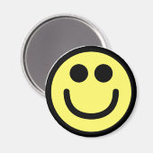 Aimant Visage classique jaune (Recto/Verso)