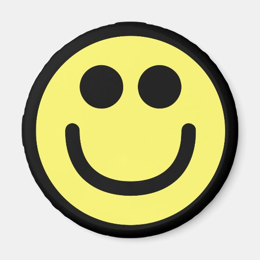Aimant Visage classique jaune (Devant)