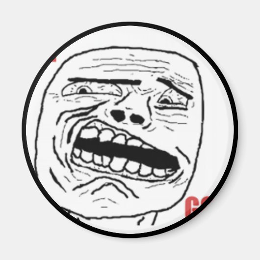 Aimant Visage comique dégoûté Oh God (Devant)