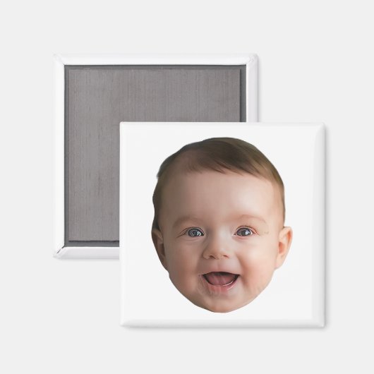 Aimant Visage de bébé personnalisé, Photo personnalisée d (Recto/Verso)