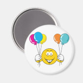 Aimant Visage de Célébration avec Ballons (Recto/Verso)