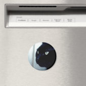 Aimant Visage de chat noir (In Situ (Lave-vaisselle))