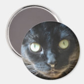 Aimant Visage de chat noir (Recto/Verso)