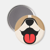 Aimant Visage de chien (Recto/Verso)