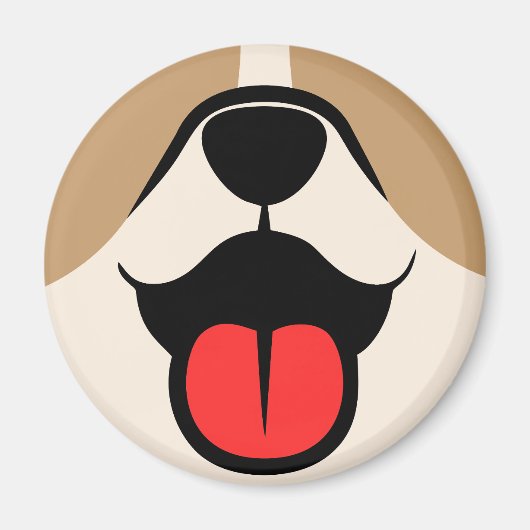 Aimant Visage de chien (Devant)