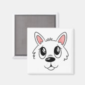 Aimant Visage de Chien Heureux (Recto/Verso)
