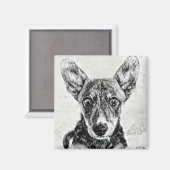 Aimant Visage de Chien Mignon (Recto/Verso)