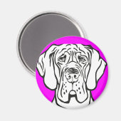Aimant Visage de dogue (Recto/Verso)