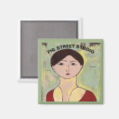 Aimant Visage de fille d'après Matisse (Recto/Verso)