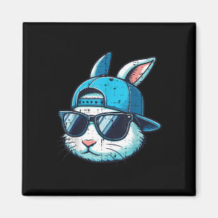 Aimant Visage de Lapin de Pâques Bysebyll Casquette Lunet