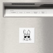 Aimant Visage de lapin original de Pâques avec lunettes d (In Situ (Lave-vaisselle))