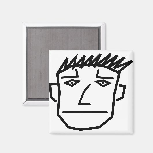 Aimant Visage de l'homme (Recto/Verso)