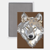 aimant visage de loup (Recto/Verso)