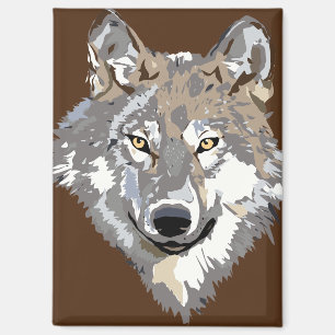 aimant visage de loup