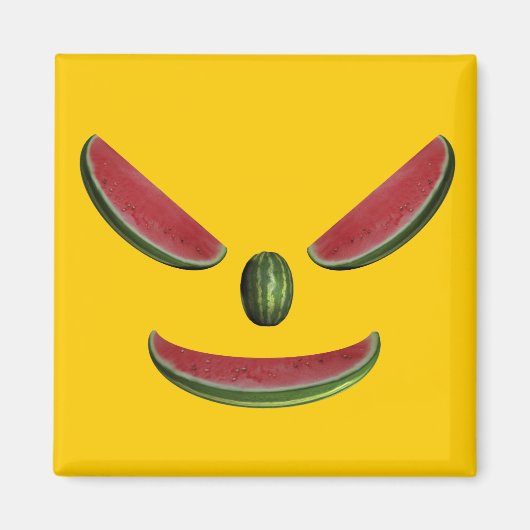 Aimant Visage de melon souriant (Devant)