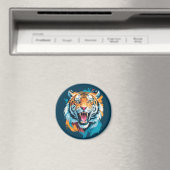 Aimant Visage de tigre torride (In Situ (Lave-vaisselle))