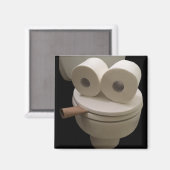 Aimant Visage des toilettes souriantes (Recto/Verso)