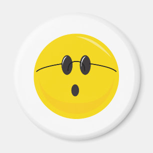 Aimant visage drôle mignon hippie