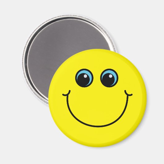 Aimant Visage Emoji Jaune Souriant (Recto/Verso)