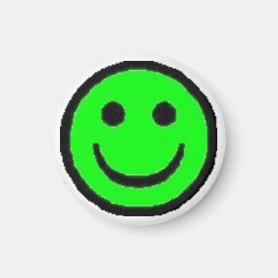 Aimant Visage heureux vert