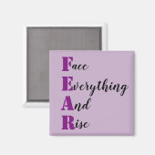 Aimant Visage inspirant Tout et augmenter la peur (Recto/Verso)