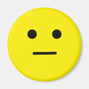 Aimant Visage jaune calme simple