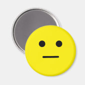 Aimant Visage jaune simple et calme (Recto/Verso)
