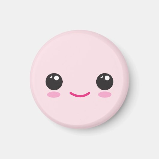 Aimant Visage Kawaii Heureux (Devant)