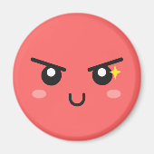 Aimant Visage malicieux avec étincelle maléfique (Devant)