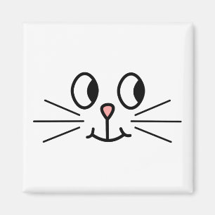 Aimant Visage mignon de chat