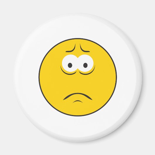 Aimant Visage Renfrogné Triste (Devant)