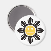 Aimant Visage solaire philippin - Jaune (Recto/Verso)