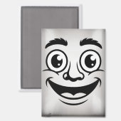 Aimant visage souriant (Recto/Verso)
