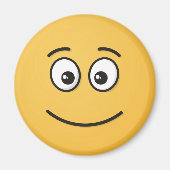 Aimant Visage Souriant aux Yeux Ouverts (Devant)