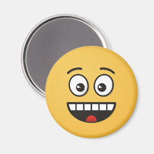 Aimant Visage souriant avec bouche ouverte