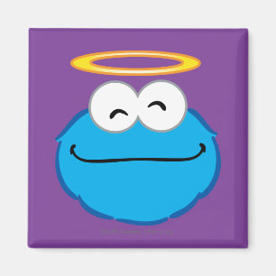 Aimant Visage Souriant avec un Cookie et un Halo