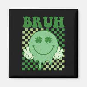 Aimant Visage Souriant Bruh Groovy St. Patrick Hommes Gar