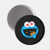 Aimant Visage souriant de biscuit aux yeux en forme de co (Recto/Verso)