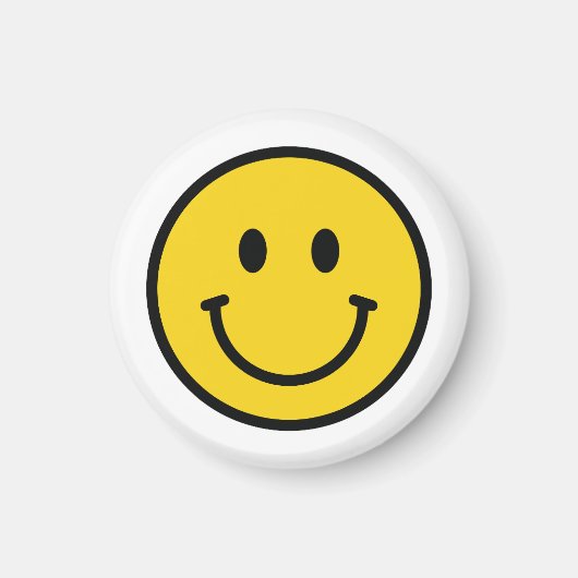 Aimant visage souriant. Emoji amusant (Devant)